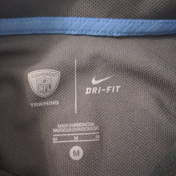 Nike Tennessee Titans Polo Shirt Mens Medium Dri-Fit NFL Equipment Gray Training - Picture 3 of 10